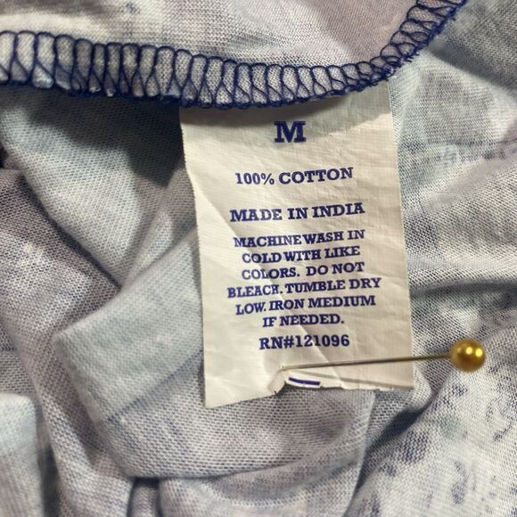 UNZIPPED Paisley Patchwork Pullover Long Sleeve Lightweight Cotton Womens M Blue - Picture 5 of 9